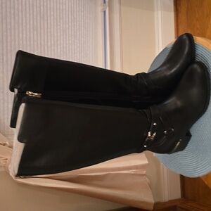 LIZ CLAIBORNE WOMEN'S BLACK HIGH ZIP BOOTS SIZE 7.5